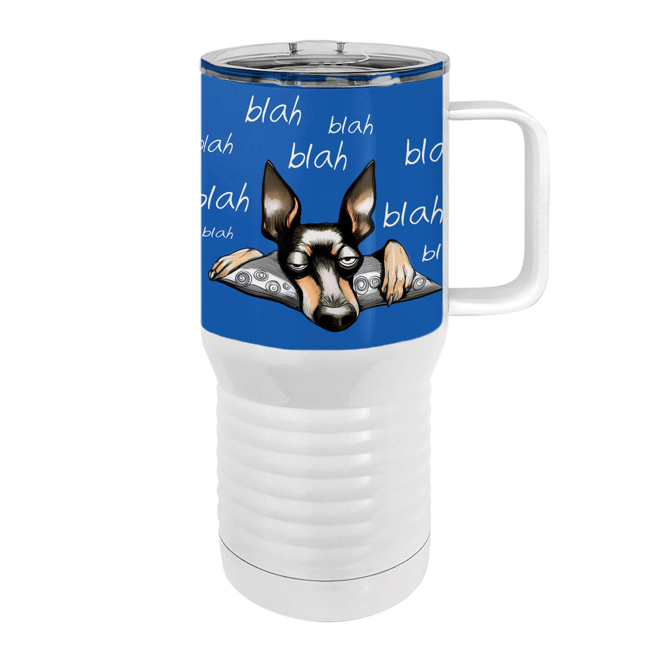 Blah Blah Dog Miniature Pinscher 20oz Insulated Travel Tumbler