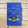 Blah Blah Dog Journal, Funny Blue Hardcover Notebook for People Who Are Done Listening