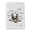 Blah Blah Dog Miniature Pinscher Flour Sack Cotton Dish Towel
