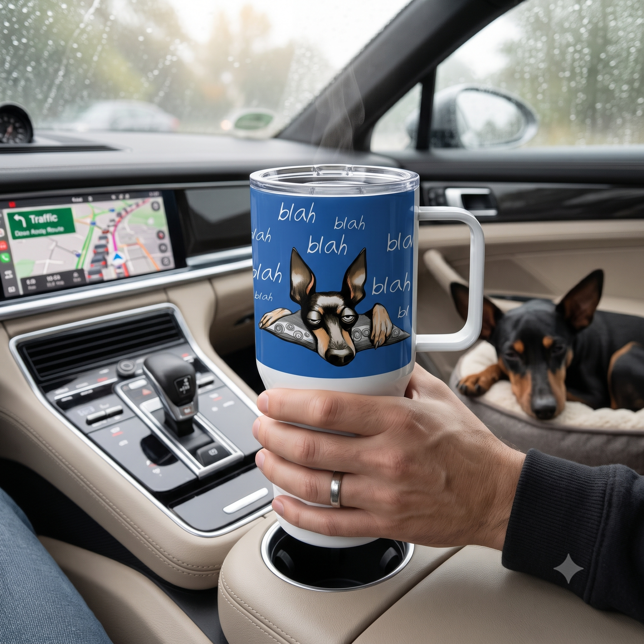 Blah Blah Dog Miniature Pinscher 20oz Insulated Travel Tumbler