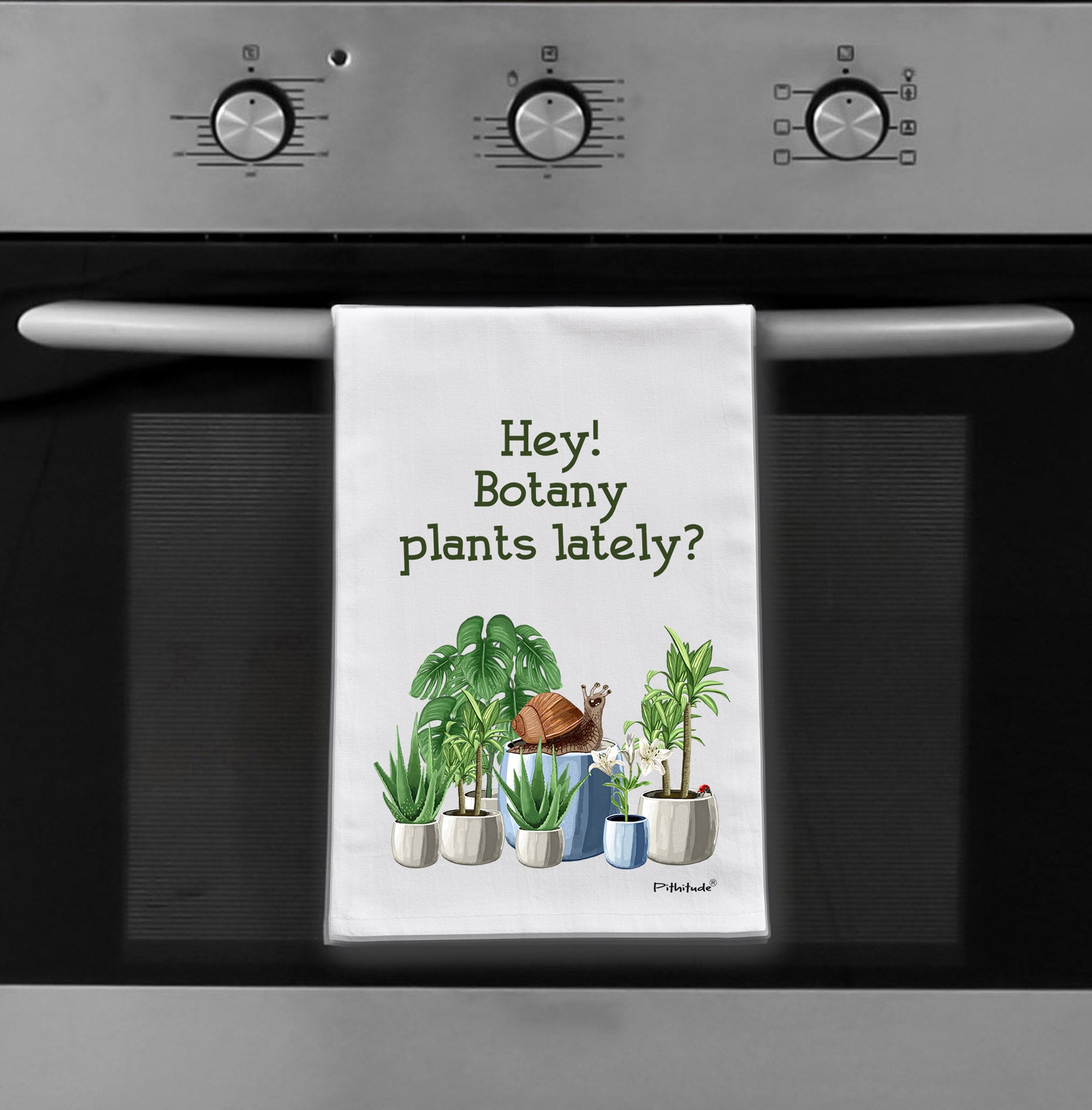 Botany Plants Flour Sack Dish Towel