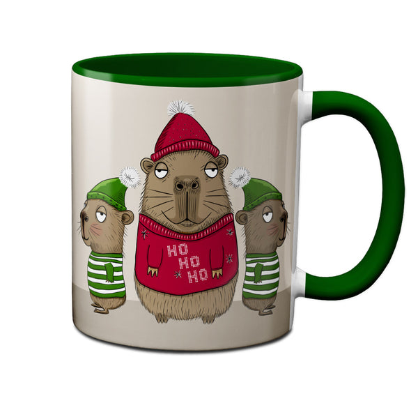Capybara Holiday Snacks Mug