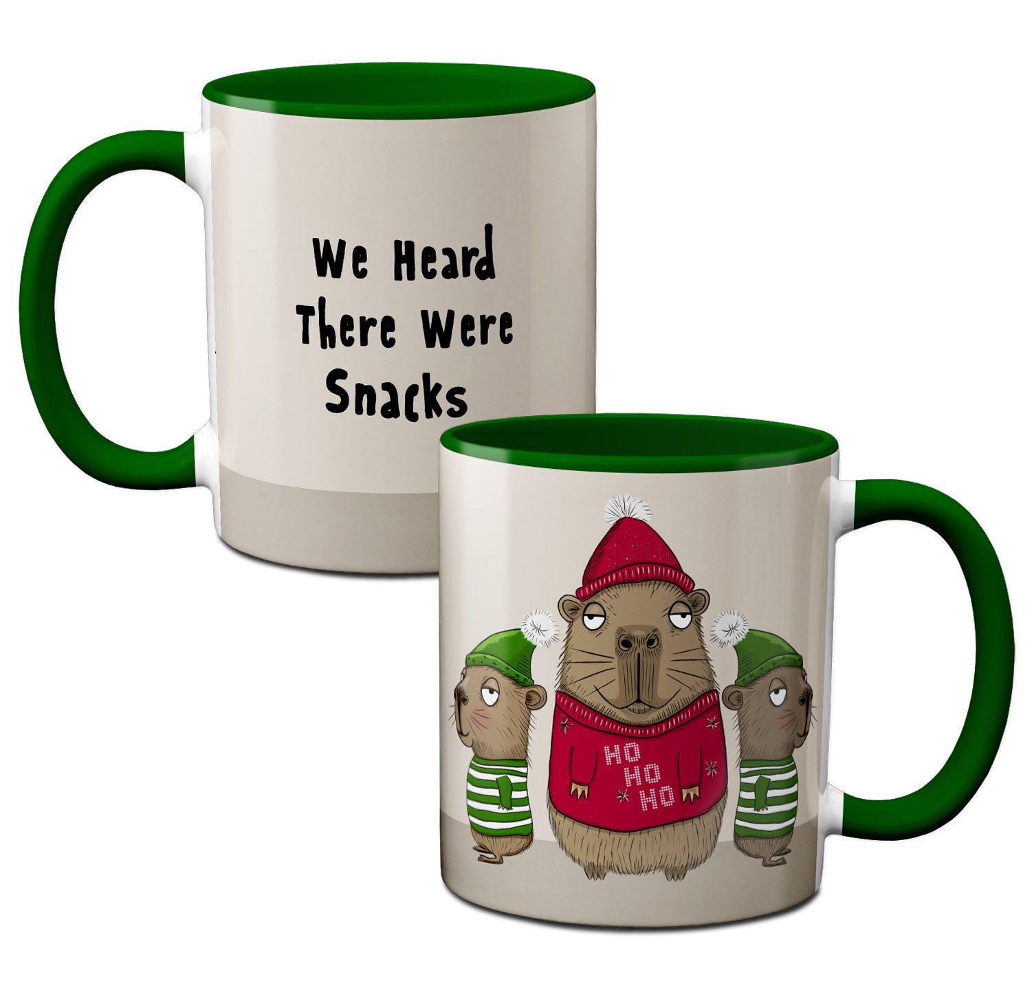Capybara Holiday Snacks Mug