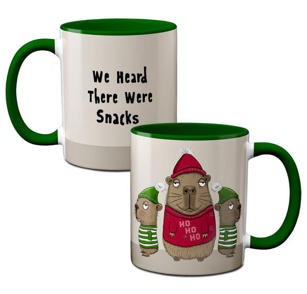 Capybara Holiday Snacks Mug