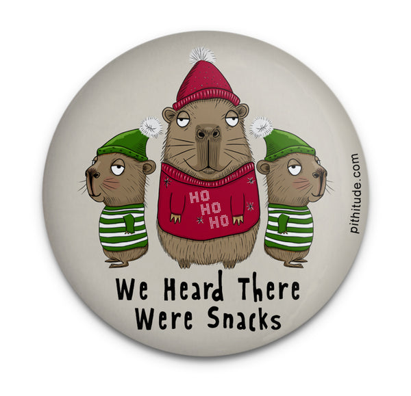 Capybara Holiday Snacks Magnet