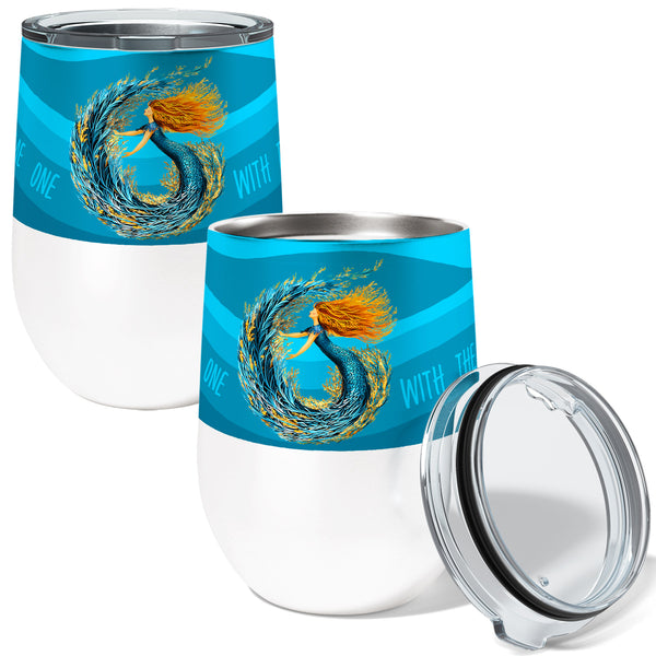 Coral Mermaid 12oz Insulated Stainless Steel Wine Tumbler
