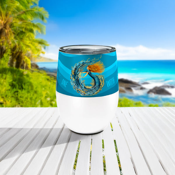 Coral Mermaid 12oz Insulated Stainless Steel Wine Tumbler