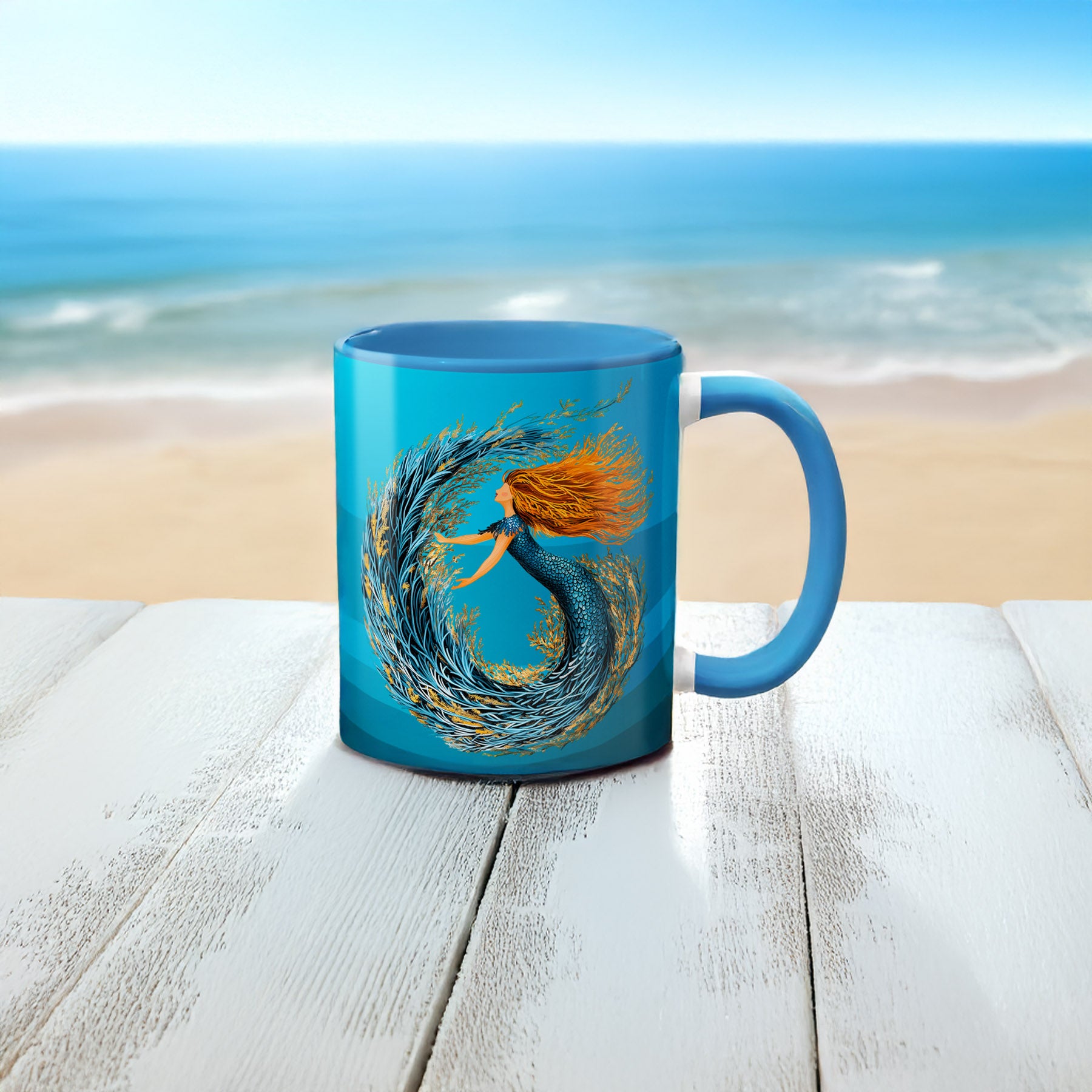 Coral Mermaid Mug by Pithitude