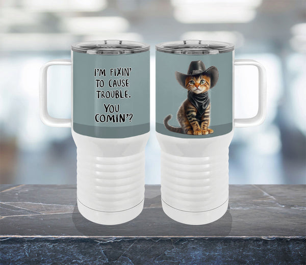 Cowboy Kitten 20oz Tall Insulated Stainless Steel Tumbler with Slider Lid