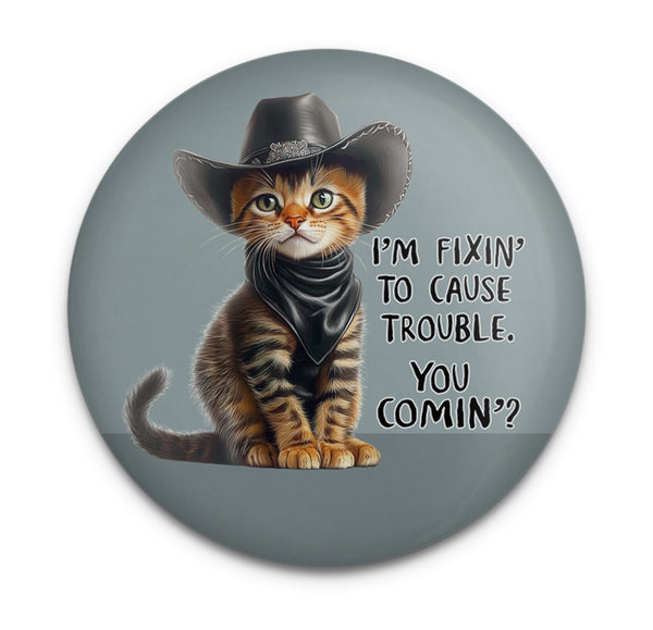 Cowboy Kitten Magnet