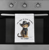 Cowboy Kitten Flour Sack Dish Towel