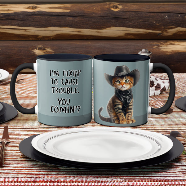 Cowboy Kitten Mug by Pithitude