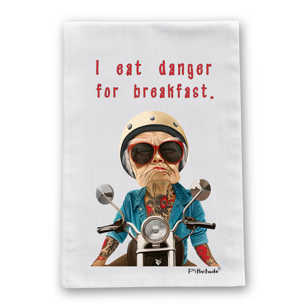 Danger Granny Flour Sack Dish Towel