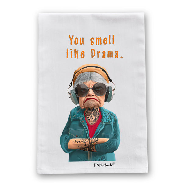 Drama Granny Flour Sack Dish Towel