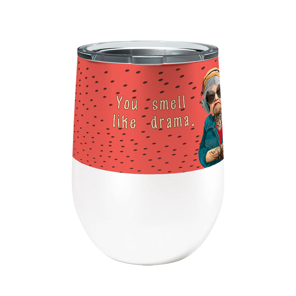 Drama Granny 12oz Insulated Stainless Steel Wine Tumbler