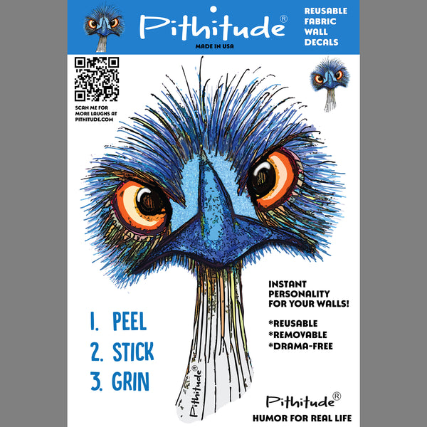 Pithitude Emu Reusable Fabric Wall Decal