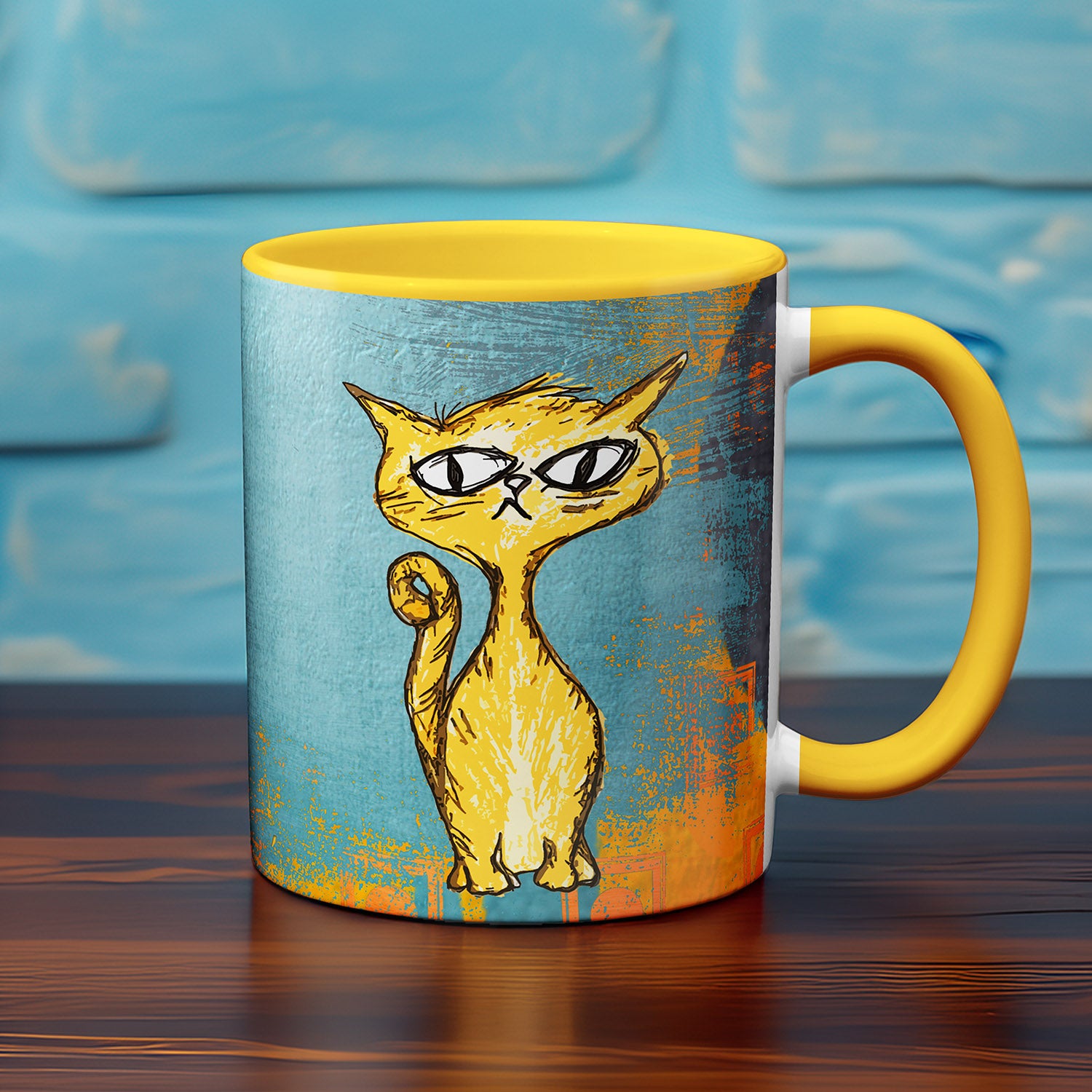 Eye Punch Cat Funny Mug