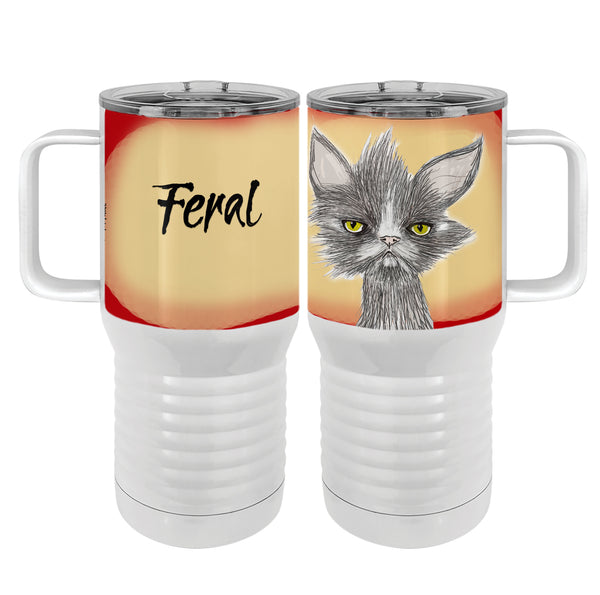 Feral Cat 20oz Tall Insulated Stainless Steel Tumbler with Slider Lid