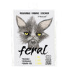 Feral Cat Reusable 5x7 Fabric Sticker