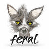 Feral Cat Reusable Fabric Laptop or Wall Sticker