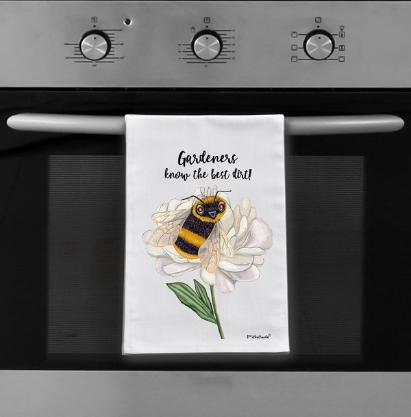 Gardener Bee Flour Sack Dish Towel