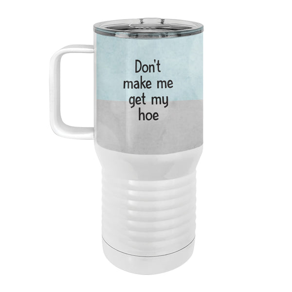 Hoe Cat 20 oz Travel Tumbler | Funny Gardening Gift