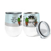 Hoe Cat Wine Tumbler | Funny Gardening Gift for Cat Lovers