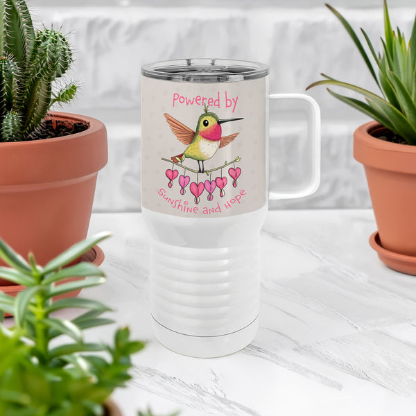 Hummingbird Hope 20oz Tall Insulated Stainless Steel Tumbler with Slider Lid