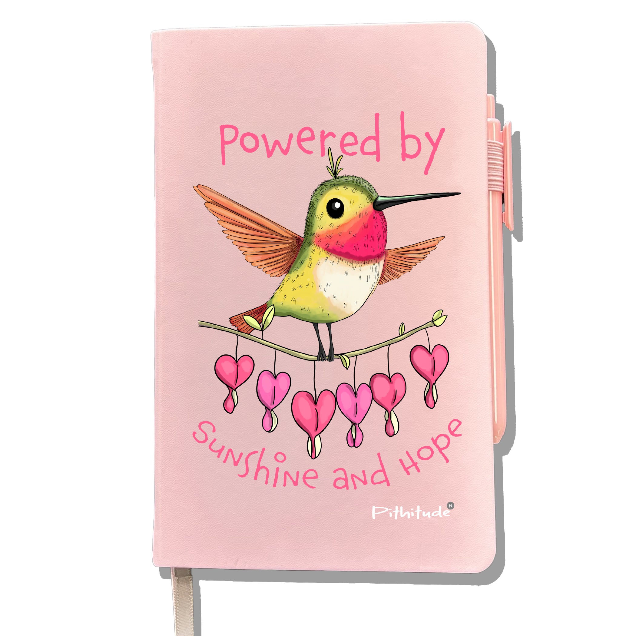 Hummingbird Hope Blank Lined Journal Notebook