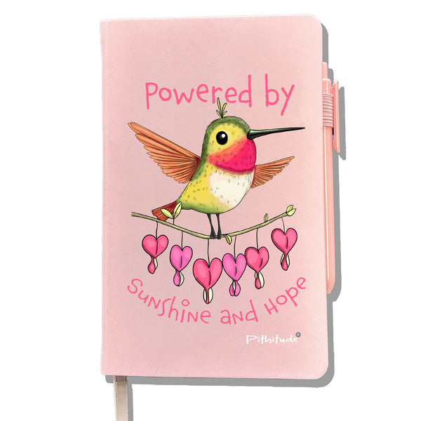 Hummingbird Hope Blank Lined Journal Notebook