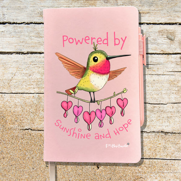 Hummingbird Hope Blank Lined Journal Notebook