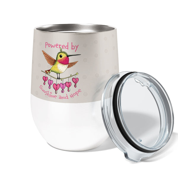 Hummingbird Hope 12oz Insulated Stainless Steel Wine Tumbler