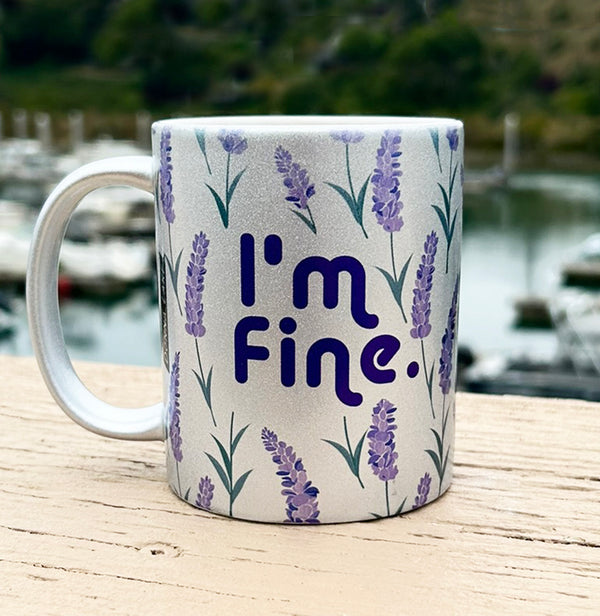 I'm Fine Sparkle Silver Coffee Mug -Limited Edition