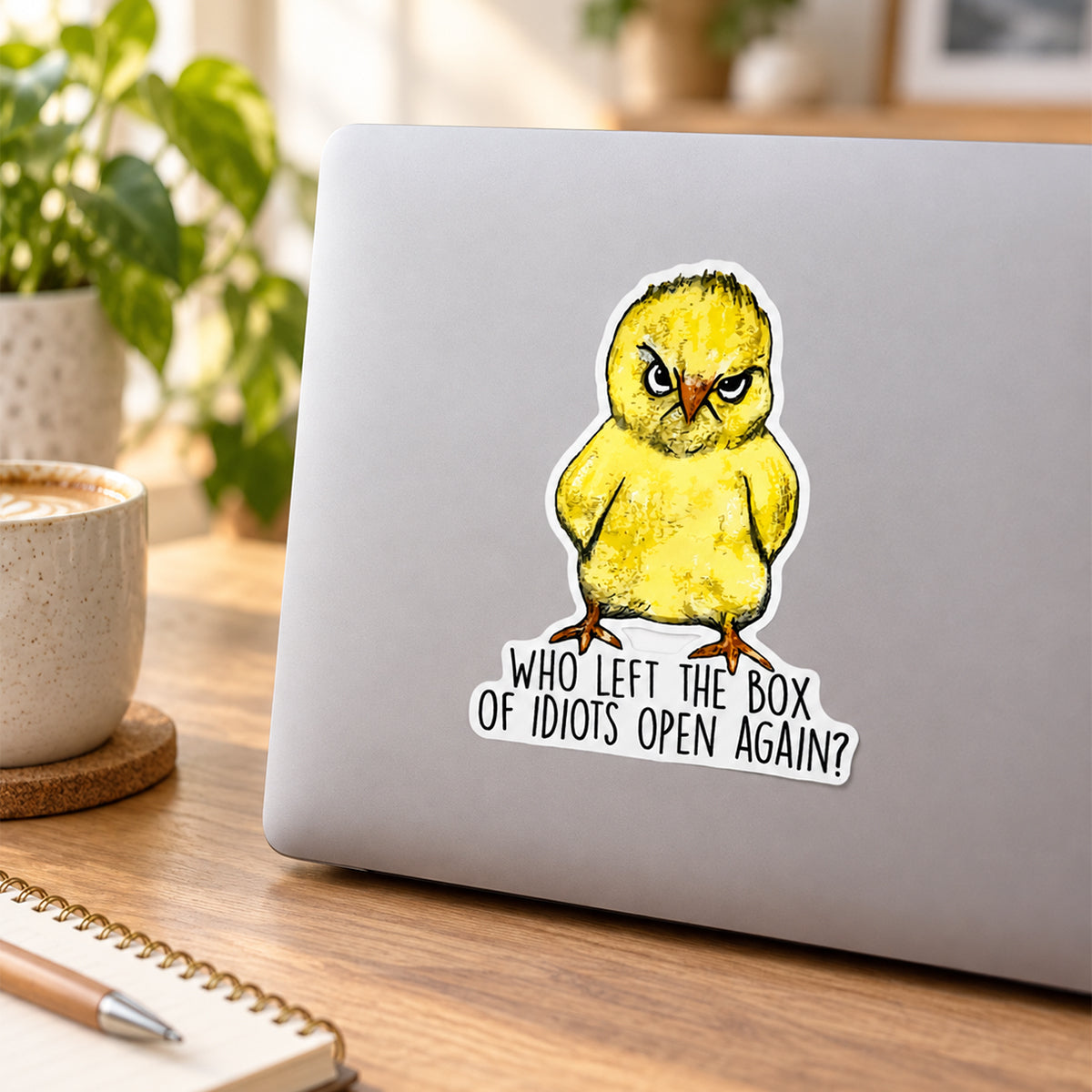 Box of Idiots Reusable Fabric Laptop or Wall Sticker