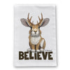 Jackalope Believe Flour Sack Dish Towel
