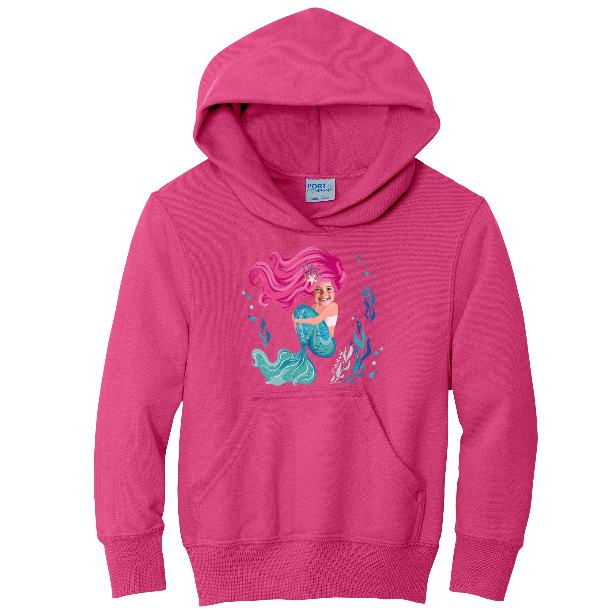 Your Face Here Junior Mermaid Youth Hoodie