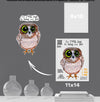 Losing it Owl Reusable Fabric Wall Decal