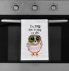 Losing It Owl Flour Sack Dish Towel