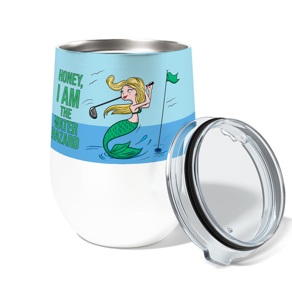 Mermaid Golf 12oz Insulated Stainless Steel Wine Tumbler