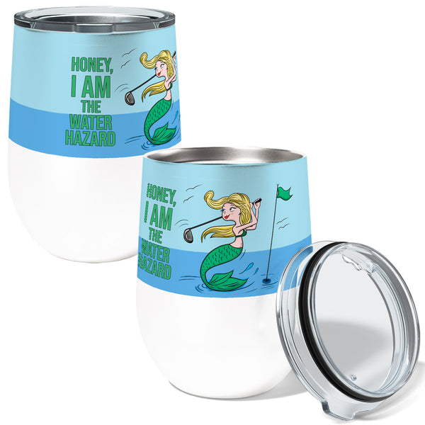 Mermaid Golf 12oz Insulated Stainless Steel Wine Tumbler