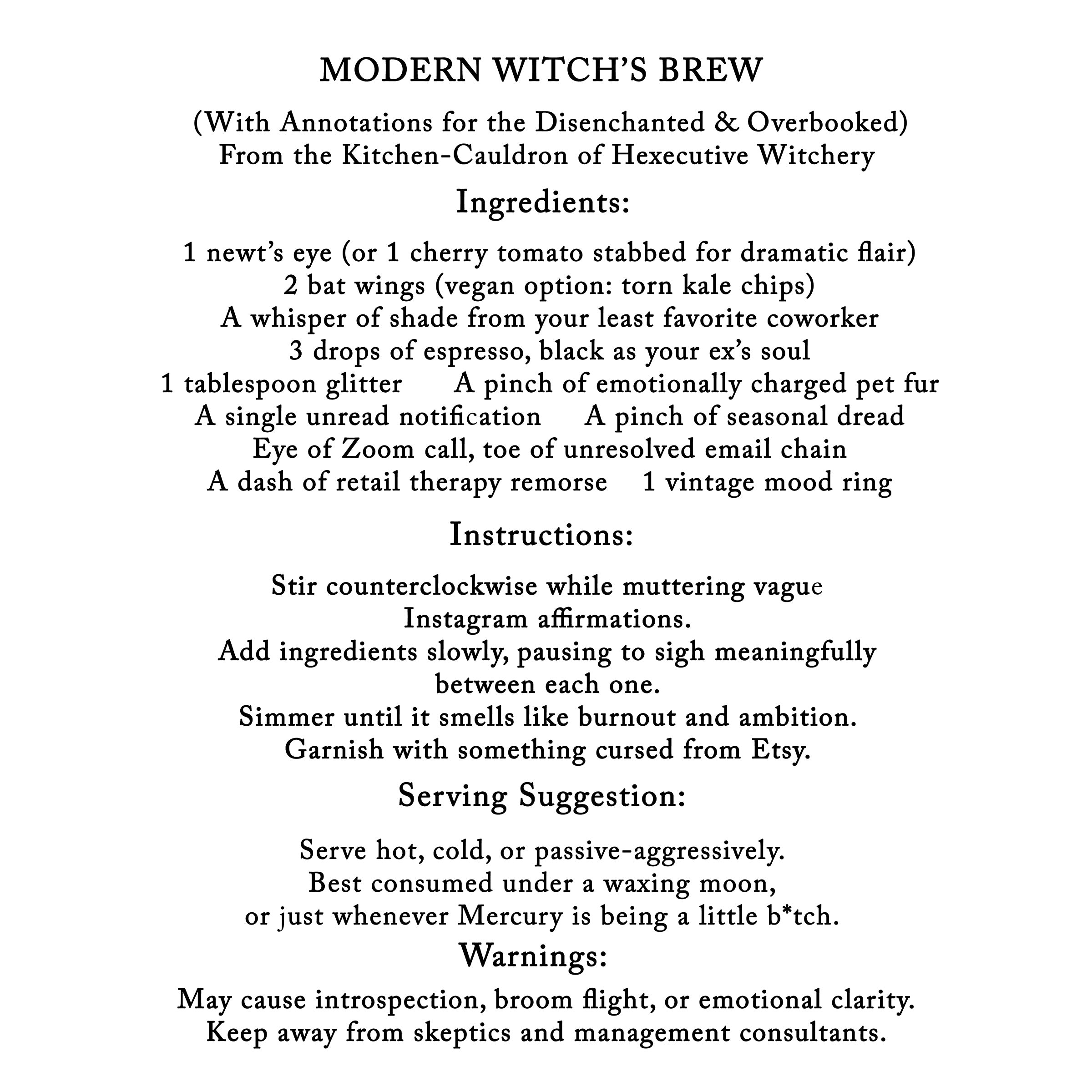 Modern Witch's Brew Flour Sack Dish Towel -Limited Edition