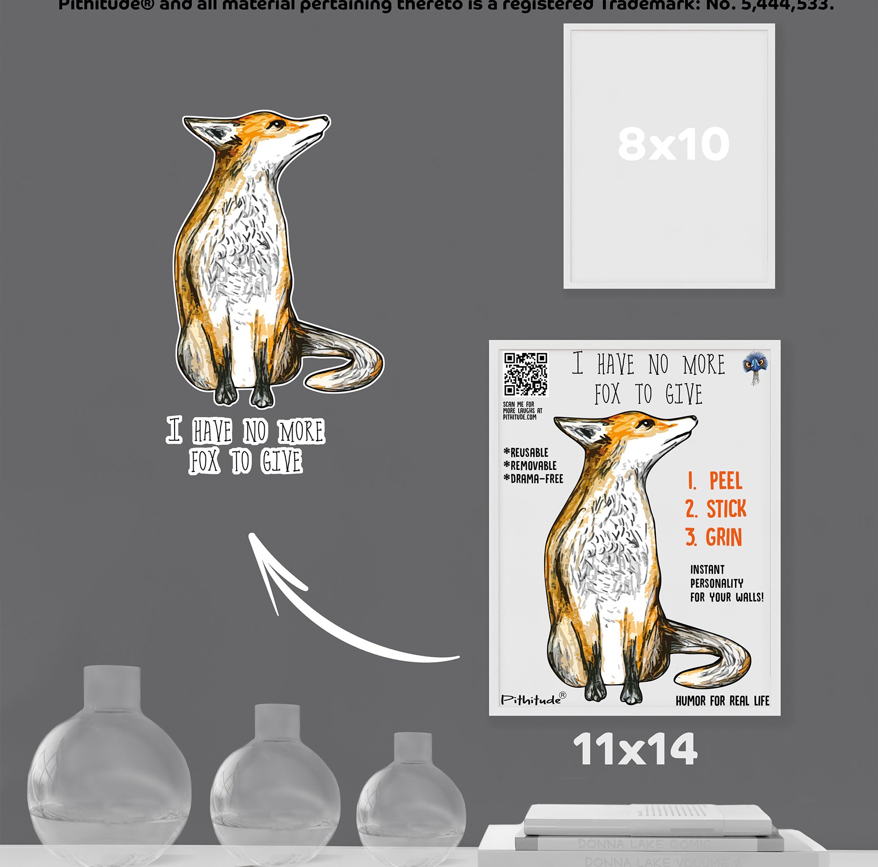 No Fox Reusable Fabric Wall Decal