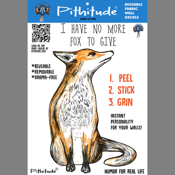 No Fox Reusable Fabric Wall Decal