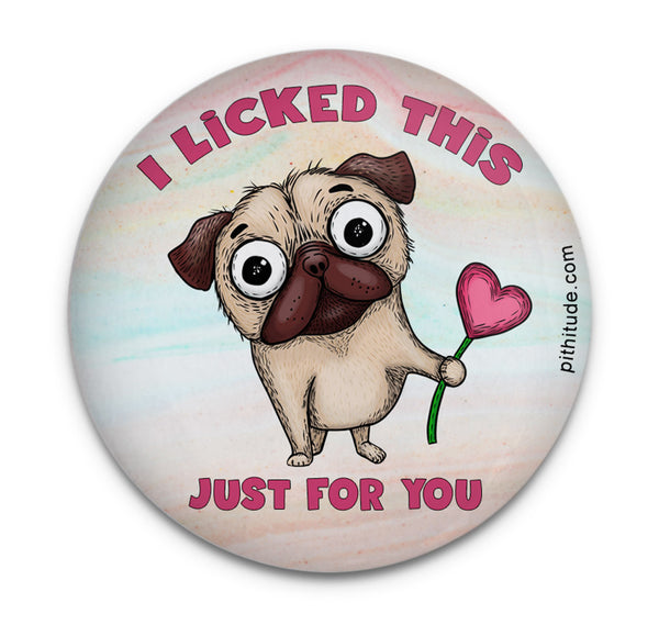 Pug Lick Magnet