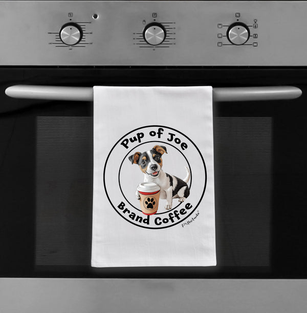 Pup of Joe Coffee Flour Sack Dish Towel