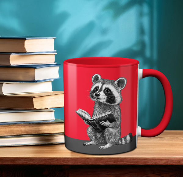 Reading Raccoon Mug by Pithitude