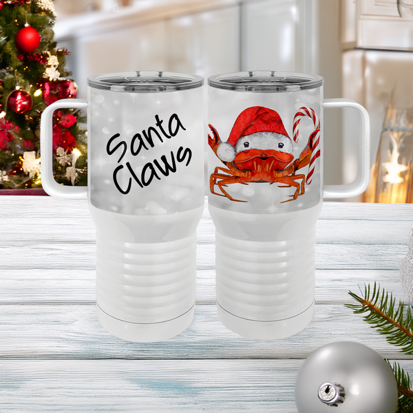 Santa Claws Crab 20oz Tall Insulated Stainless Steel Tumbler with Slider Lid