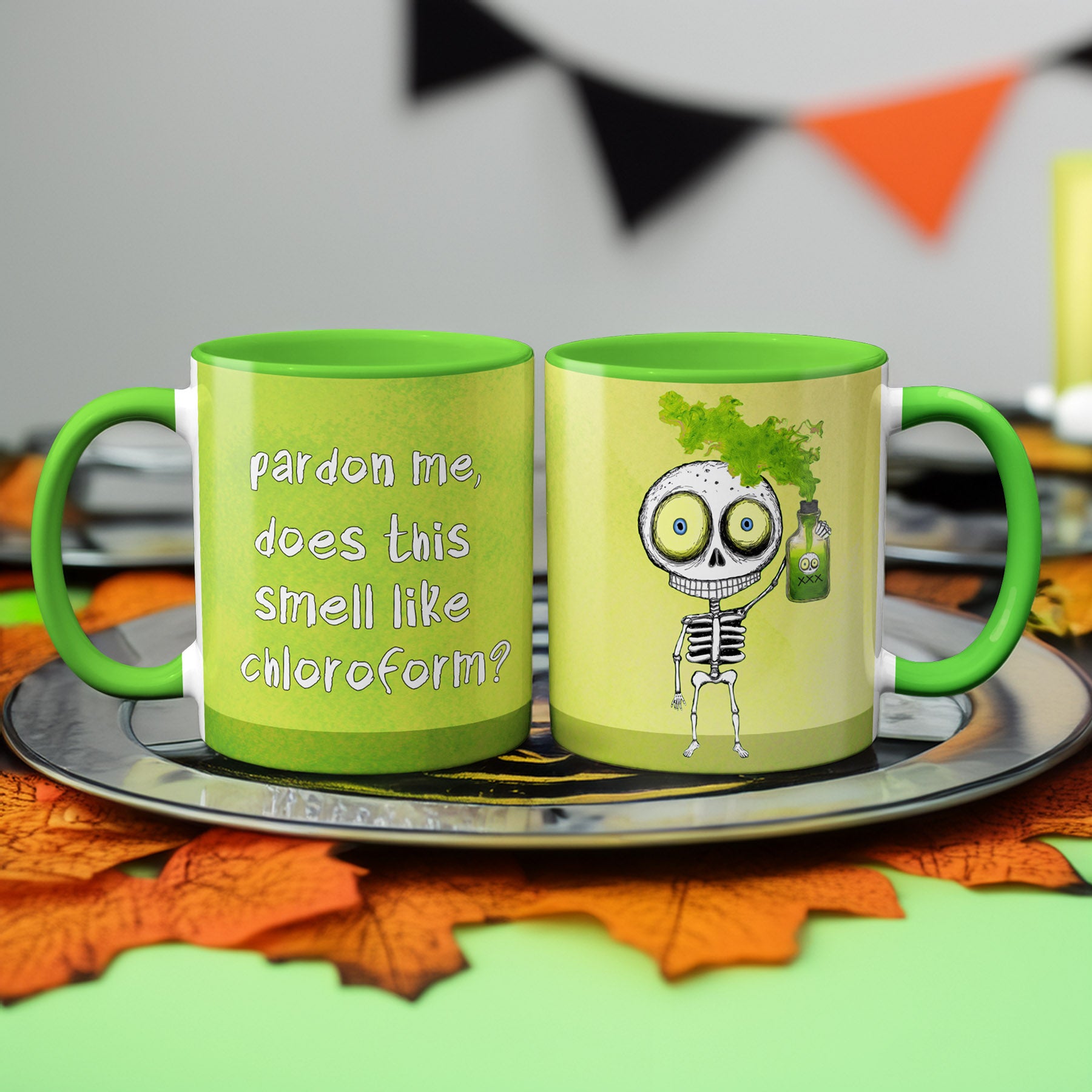 Chloroform Skeleton Mug | Funny Halloween Cute Dark Humor Gift