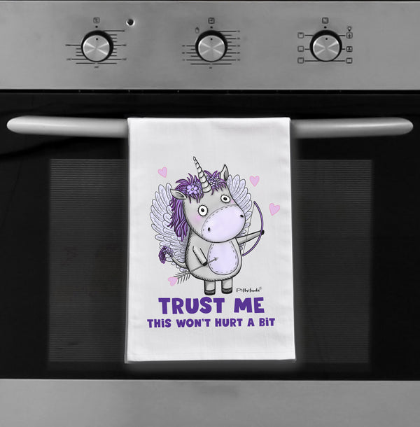 Unicorn Cupid (UniCupid) Cotton Flour Sack Dish Towel