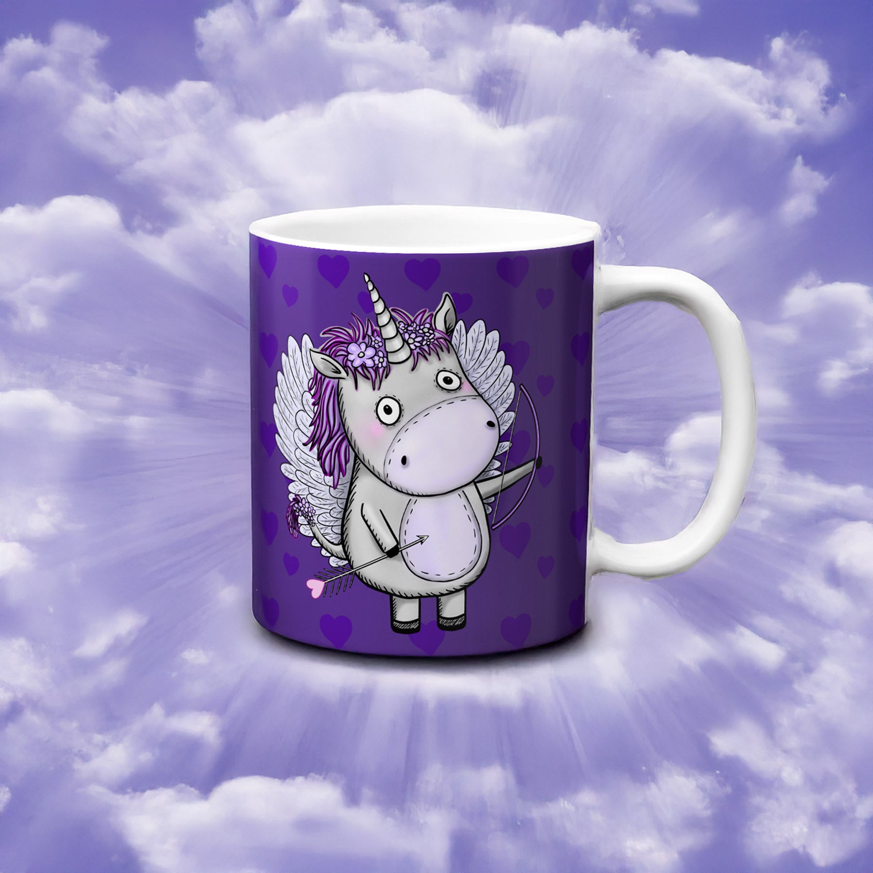 Unicorn Cupid (UniCupid) Mug by Pithitude